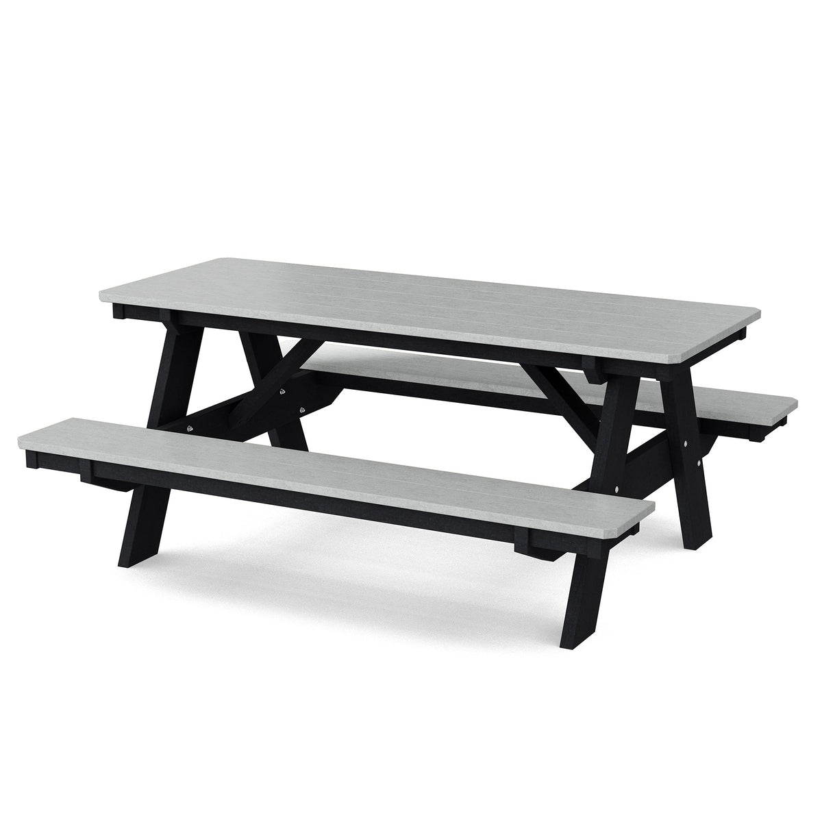 Heritage 72" Picnic Table with Attached Benches Picnic Table