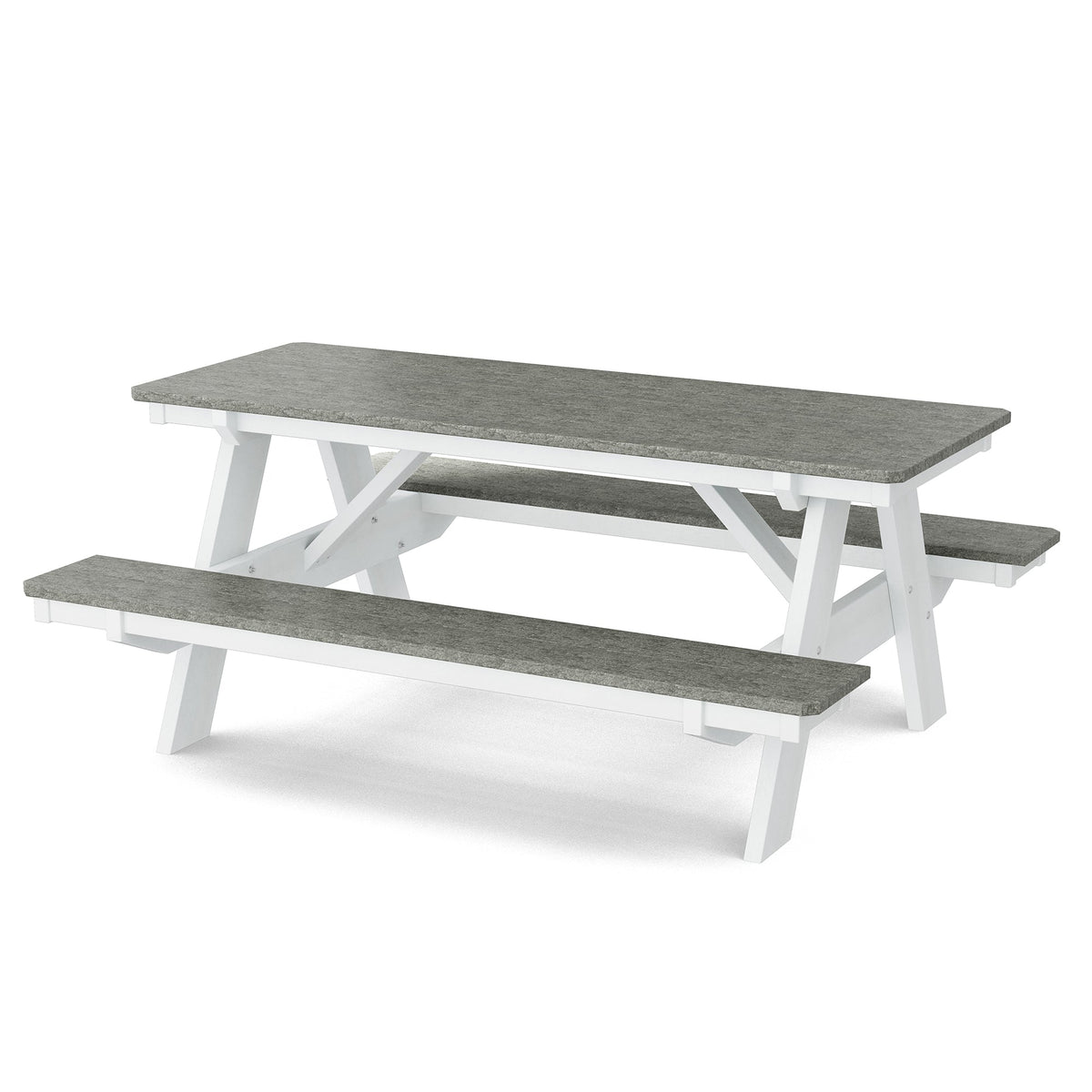 Heritage 72" Picnic Table with Attached Benches Picnic Table