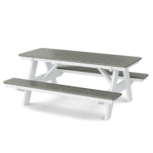 Heritage 72" Picnic Table with Attached Benches Picnic Table