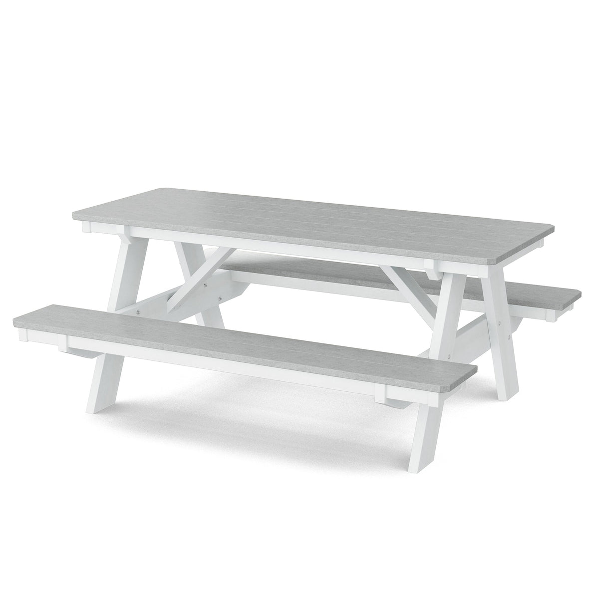 Heritage 72" Picnic Table with Attached Benches Picnic Table