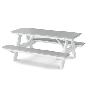 Heritage 72" Picnic Table with Attached Benches Picnic Table