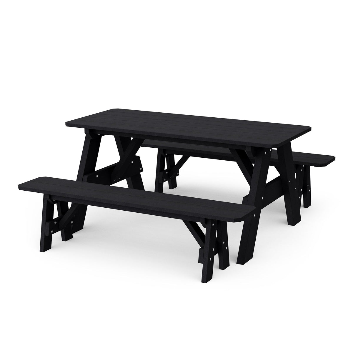 Heritage 72" Picnic Table with Detached Benches Picnic Table