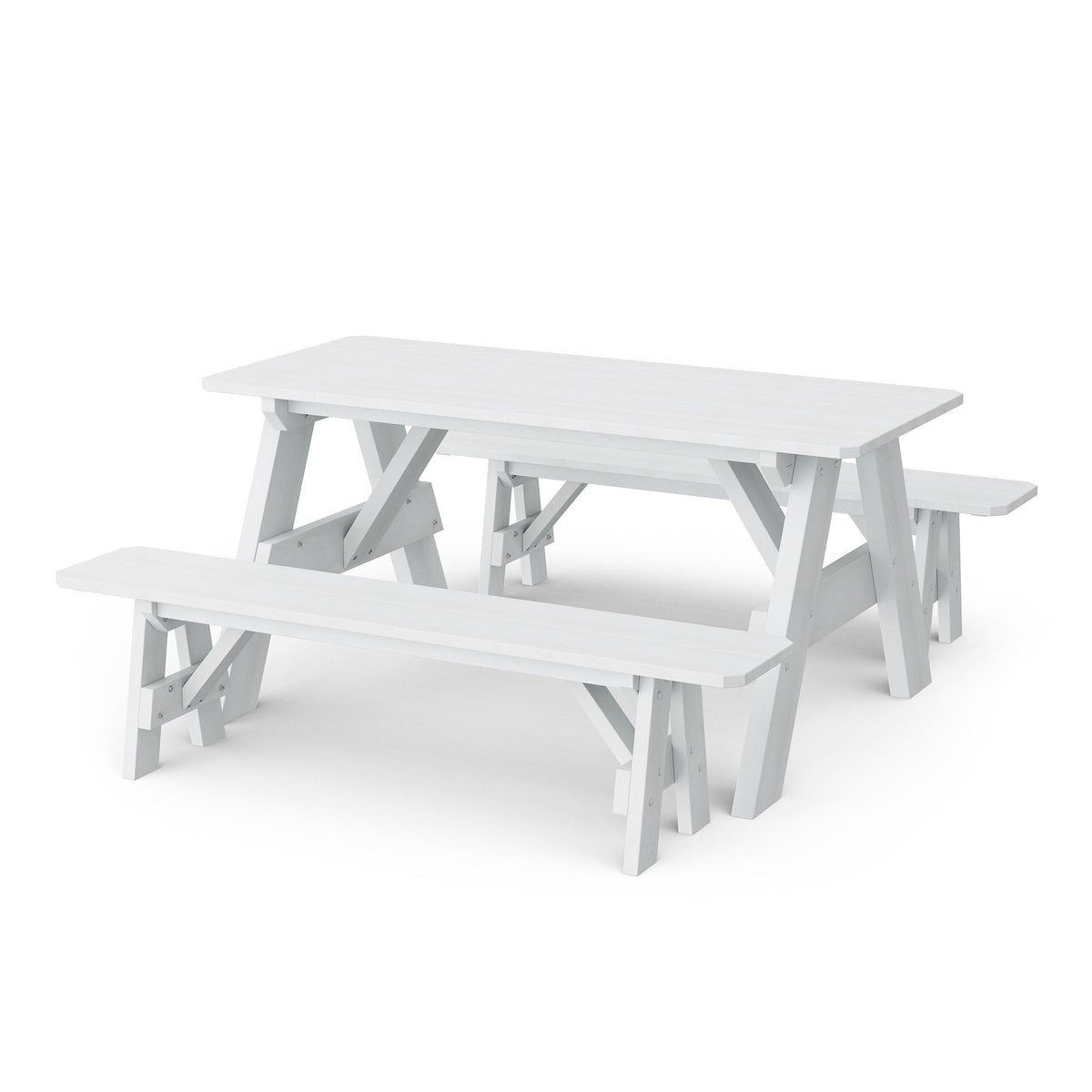 Heritage 72" Picnic Table with Detached Benches Picnic Table