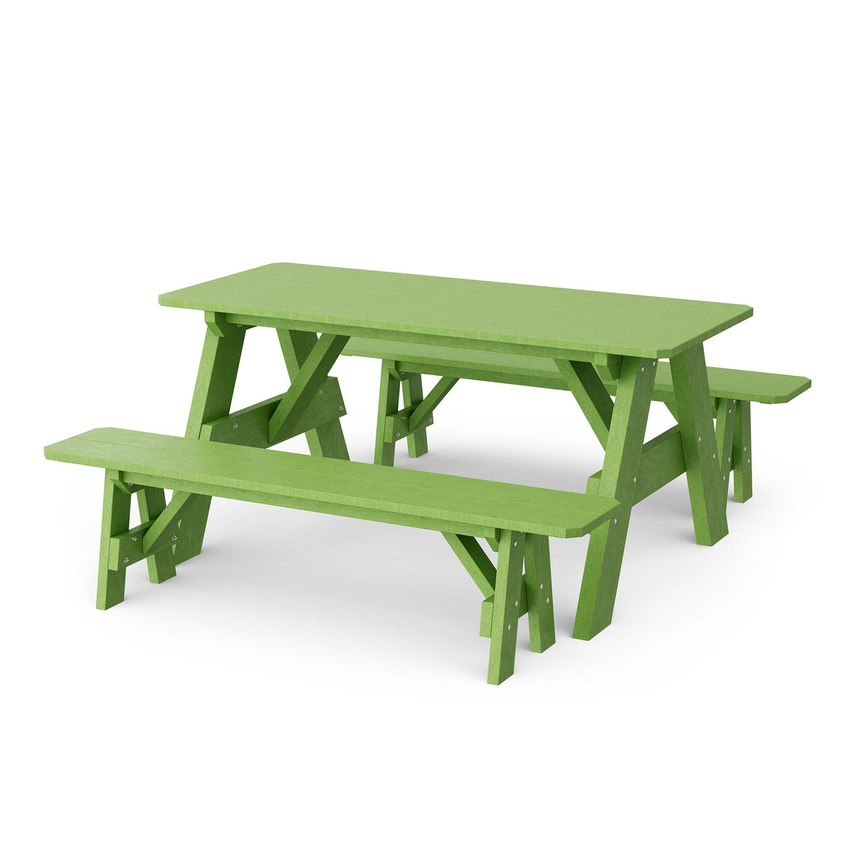 Heritage 72" Picnic Table with Detached Benches Picnic Table