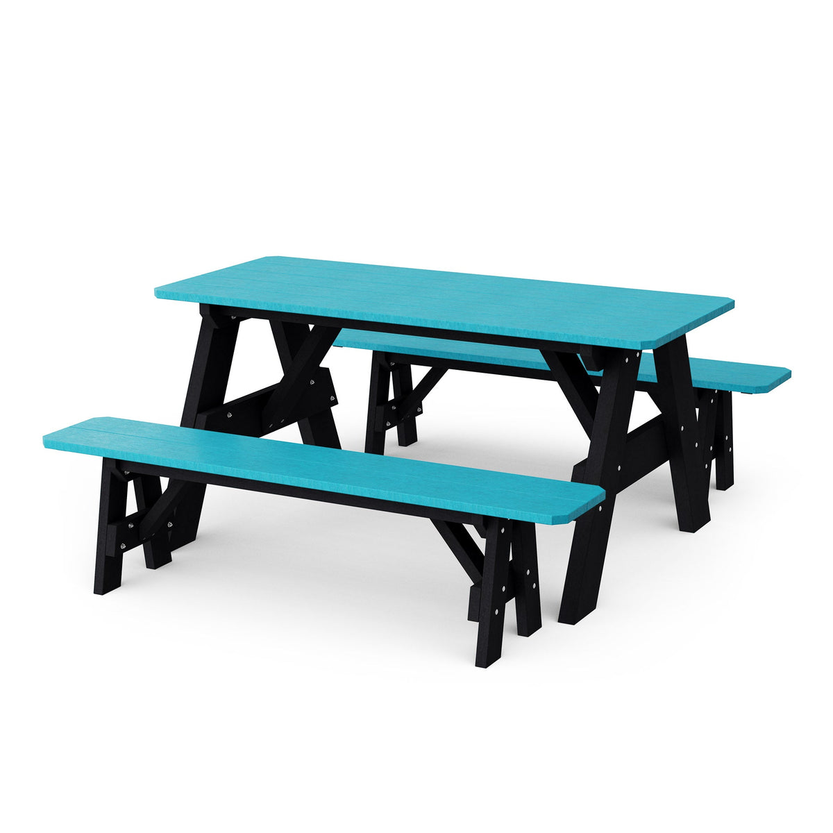 Heritage 72" Picnic Table with Detached Benches Picnic Table
