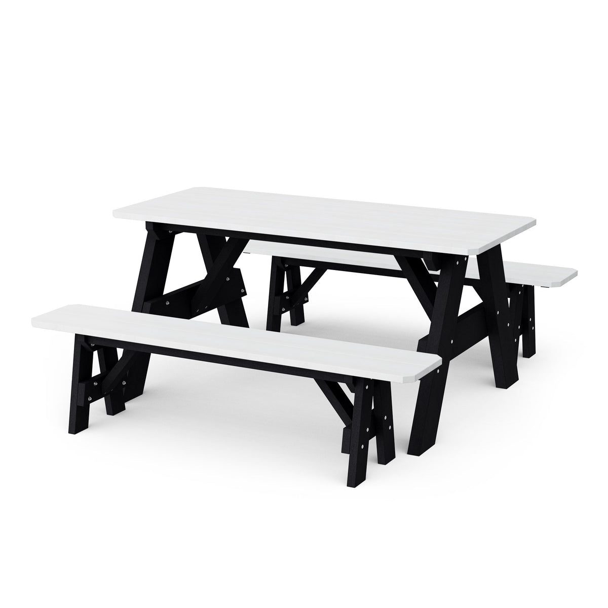 Heritage 72" Picnic Table with Detached Benches Picnic Table