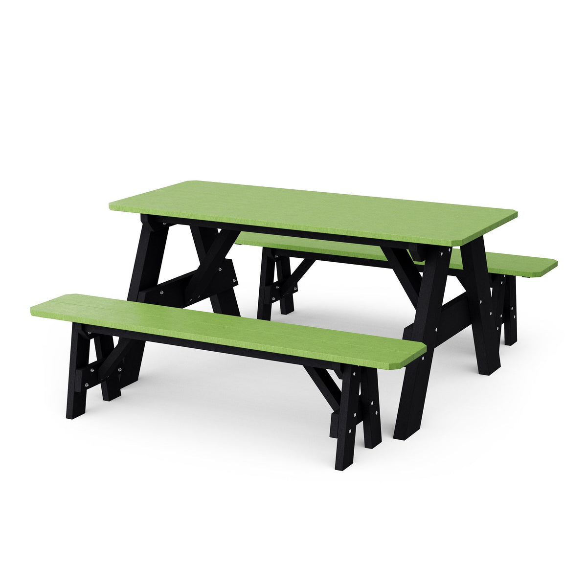 Heritage 72" Picnic Table with Detached Benches Picnic Table