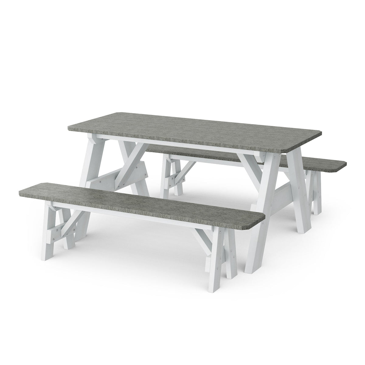 Heritage 72" Picnic Table with Detached Benches Picnic Table