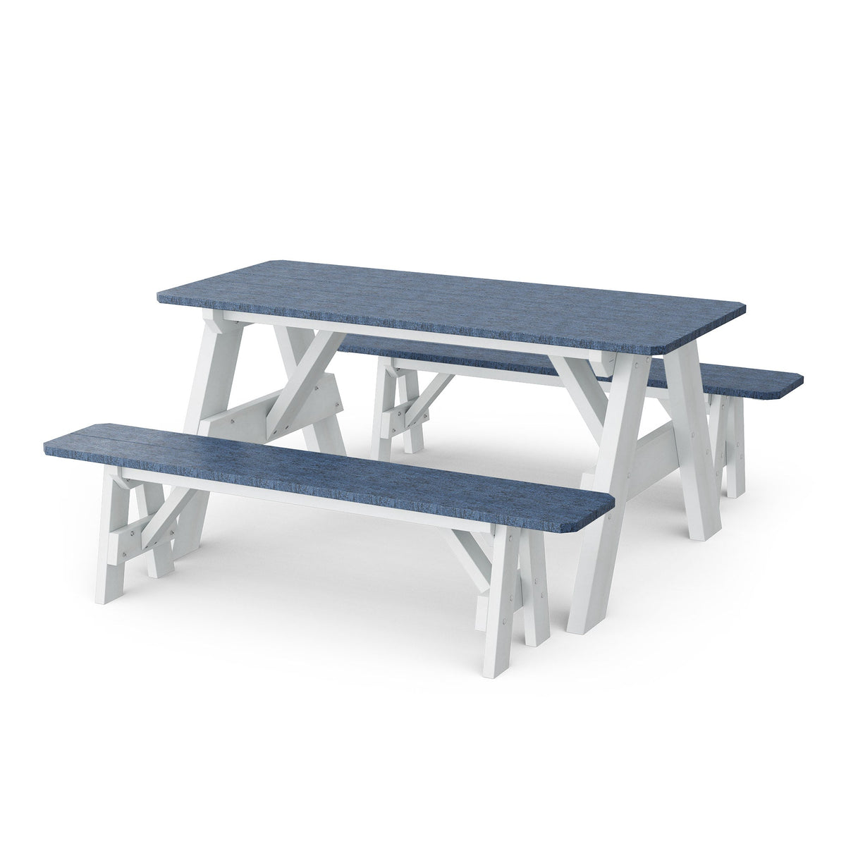 Heritage 72" Picnic Table with Detached Benches Picnic Table