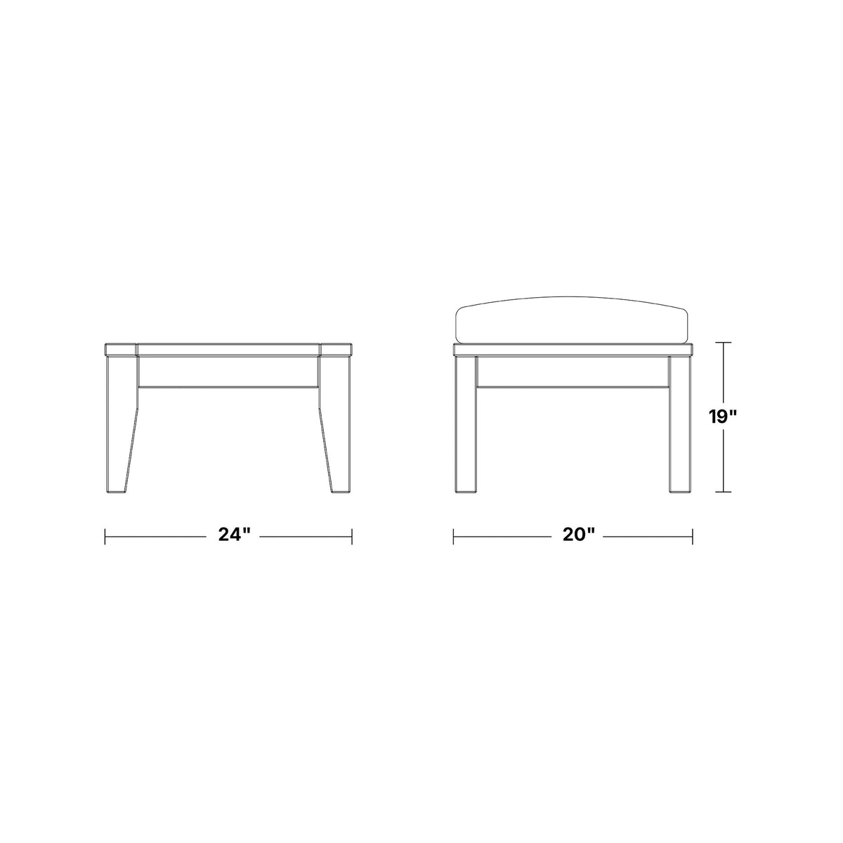 Heritage Deep Seating Ottoman - Option 1 Ottoman
