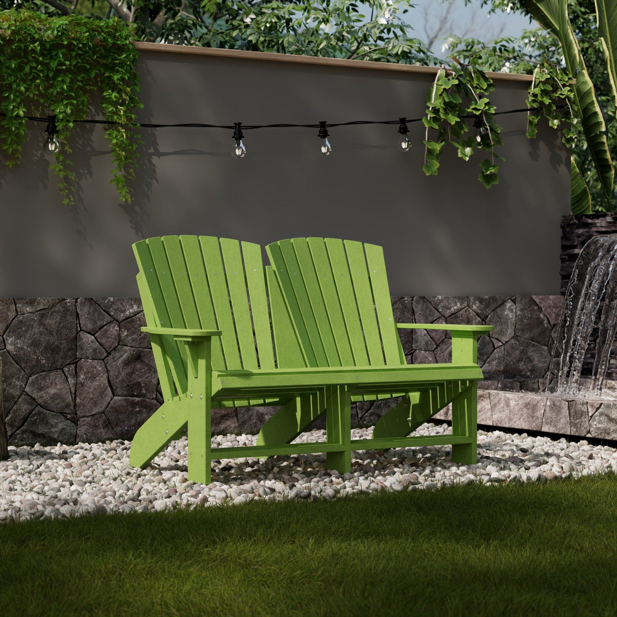 Heritage Double Adirondack Garden Bench