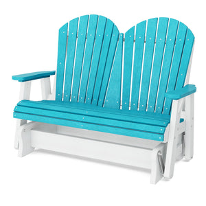 Heritage Double Glider Outdoor Glider Aruba Blue / White