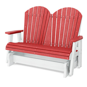 Heritage Double Glider Outdoor Glider Cardinal Red / White