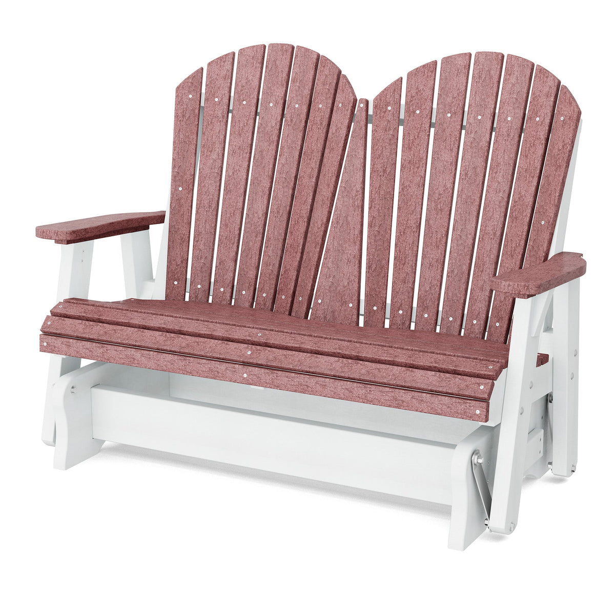Heritage Double Glider Outdoor Glider Cherry Wood / White