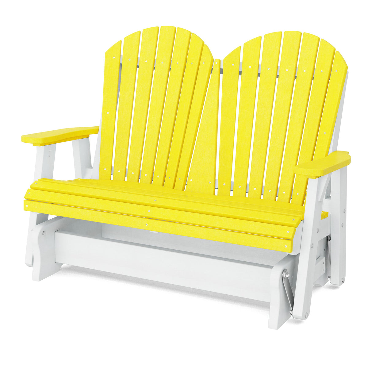 Heritage Double Glider Outdoor Glider Lemon Yellow / White