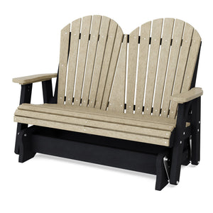 Heritage Double Glider Outdoor Glider Weathered Wood / Black