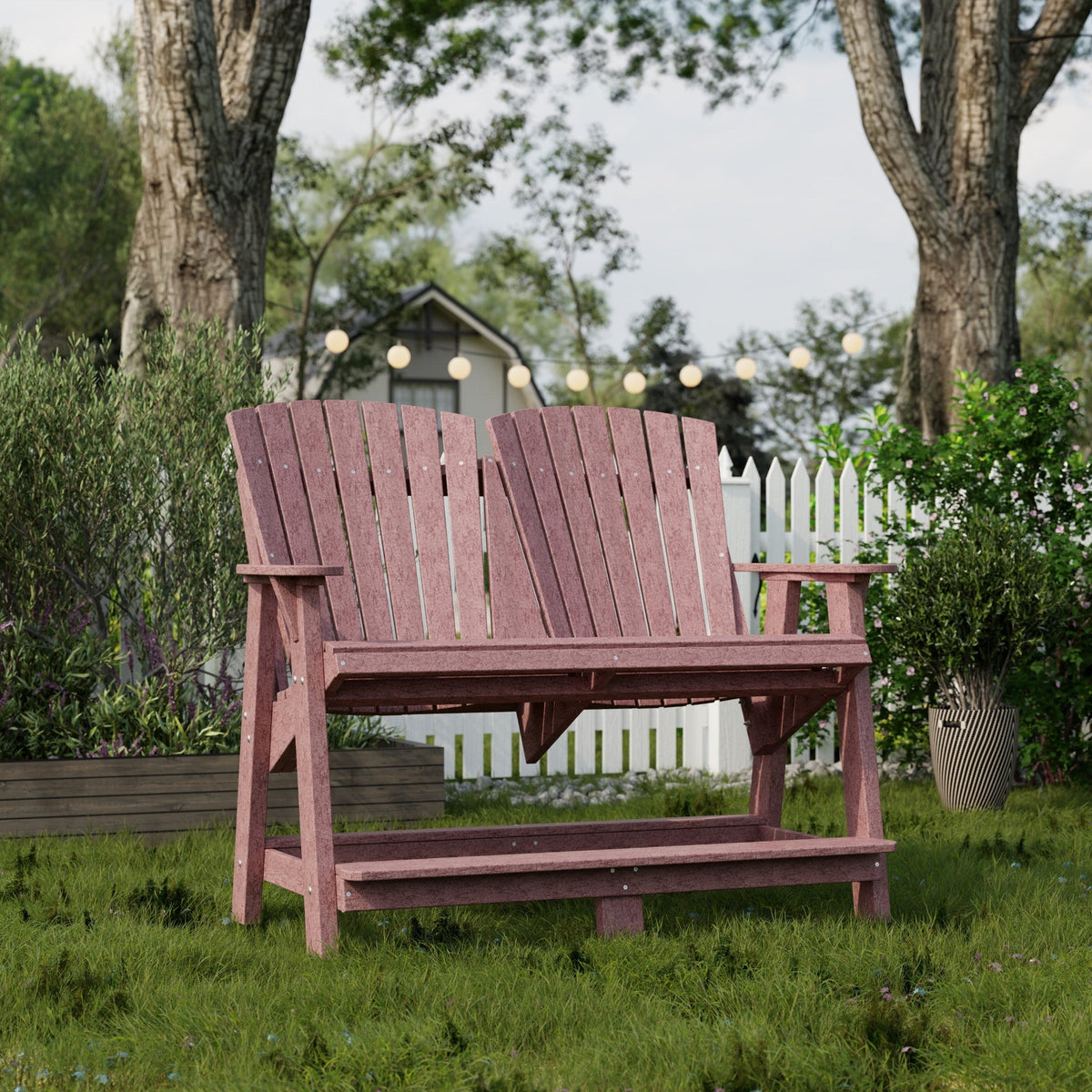 Heritage Double High Adirondack Garden Bench