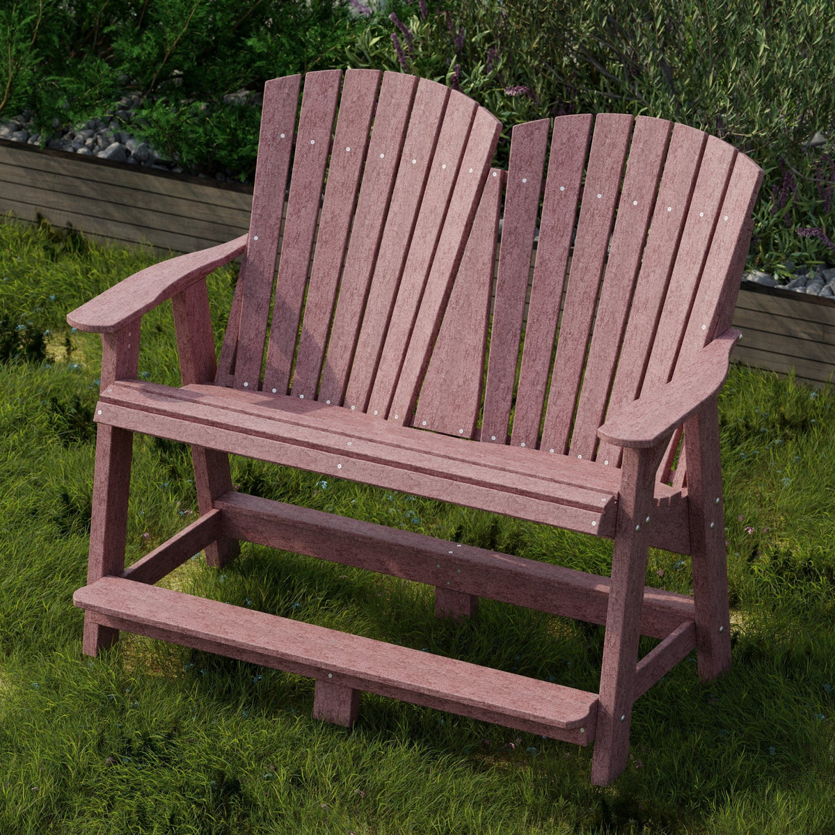 Heritage Double High Adirondack Garden Bench