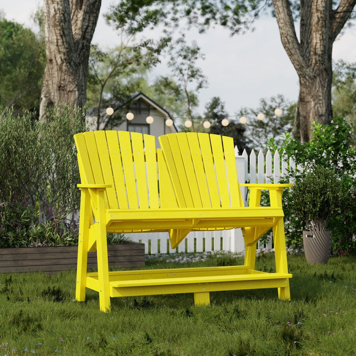Heritage Double High Adirondack Garden Bench