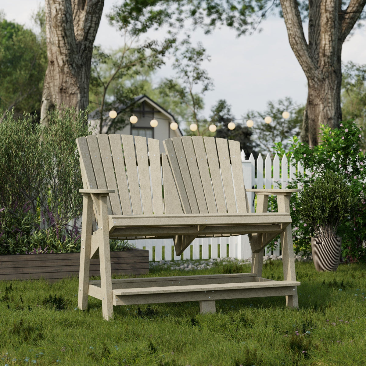 Heritage Double High Adirondack Garden Bench