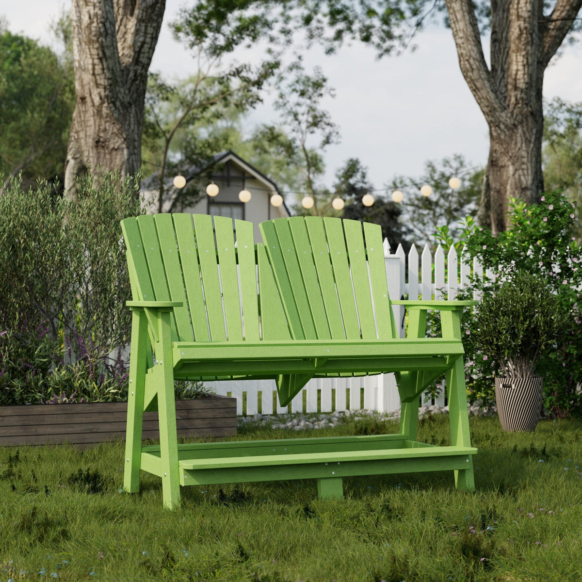 Heritage Double High Adirondack Garden Bench