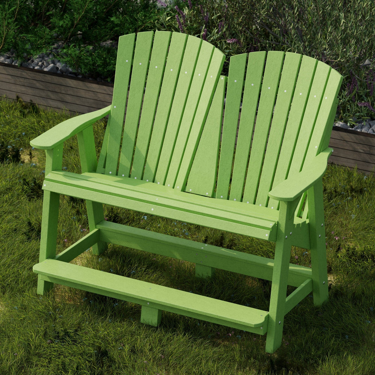 Heritage Double High Adirondack Garden Bench