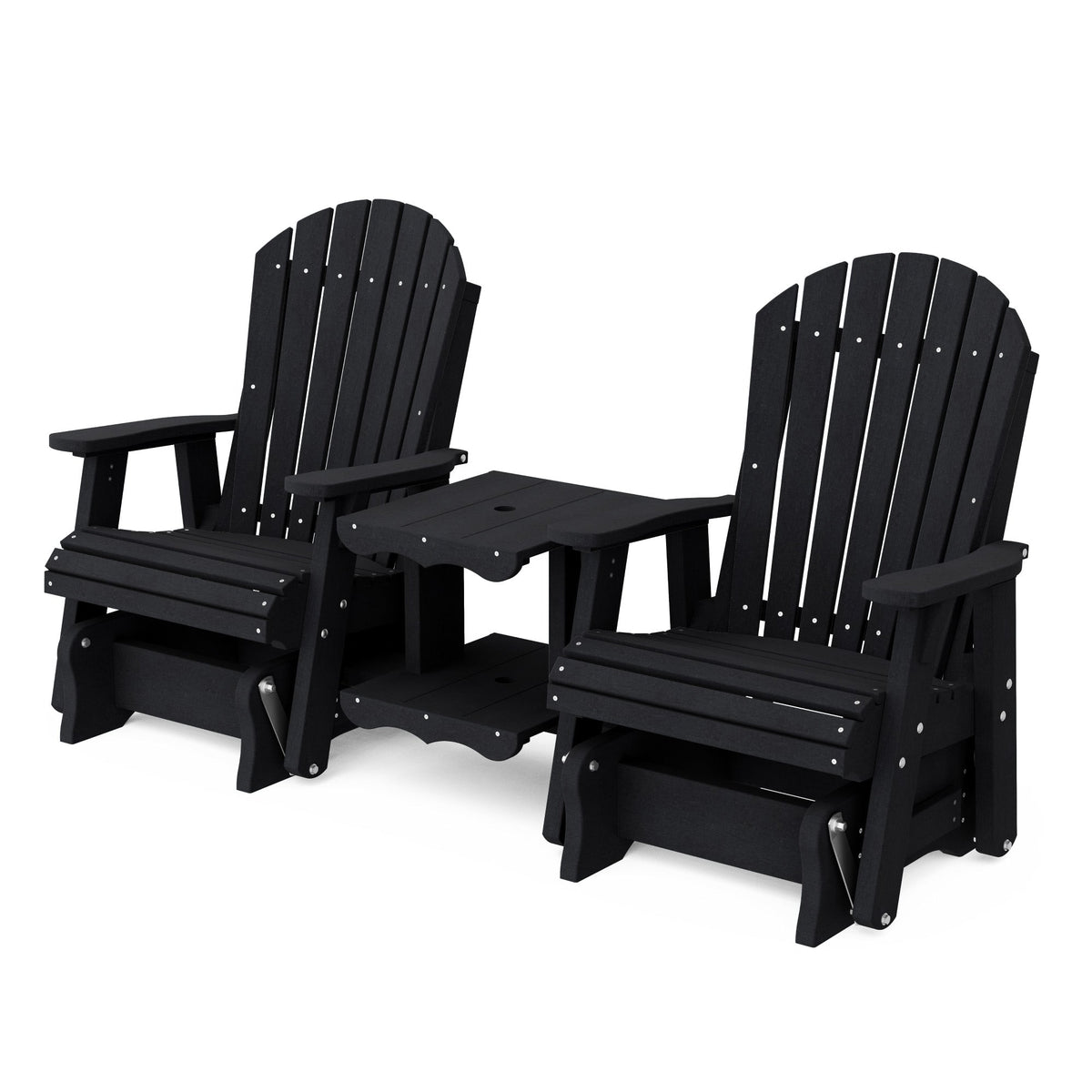 Heritage Double Rock-a-Tee Bench Garden Bench Black / Solid