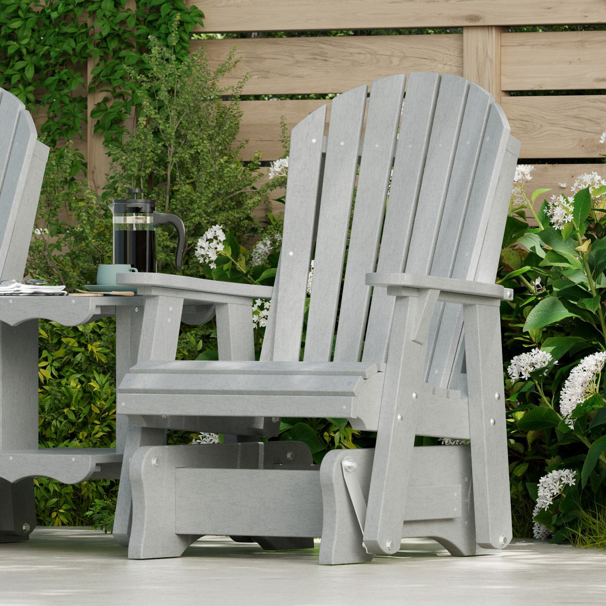 Heritage Double Rock-a-Tee Bench Garden Bench Light Gray / Solid