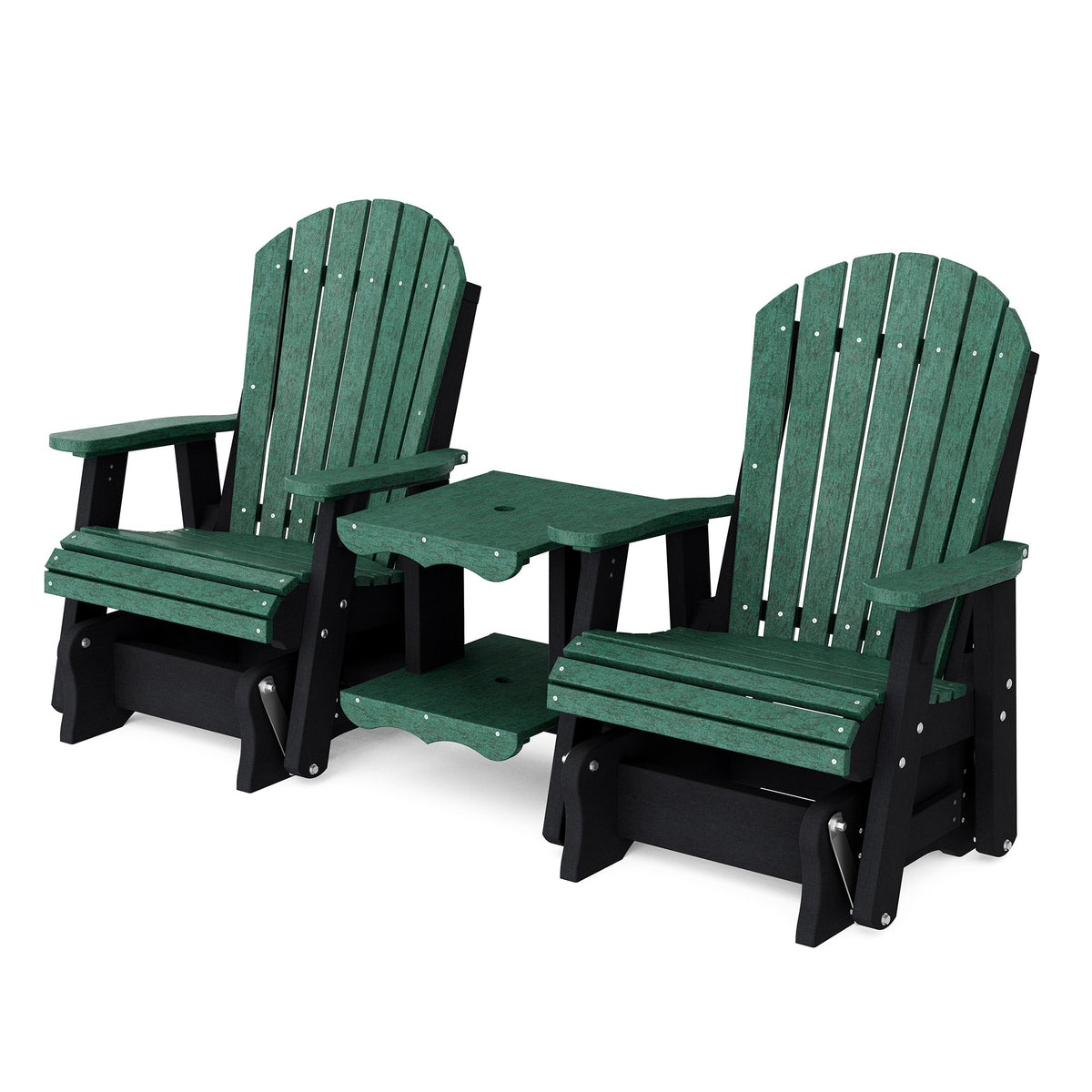 Heritage Double Rock-a-Tee Bench Garden Bench Turf Green / Black