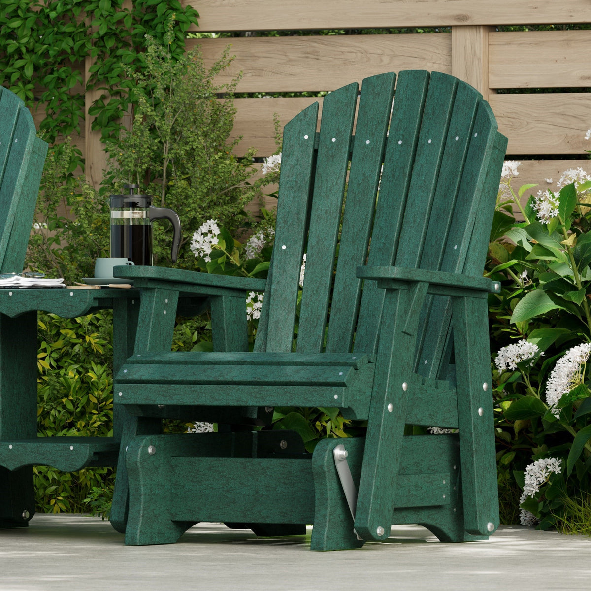 Heritage Double Rock-a-Tee Bench Garden Bench Turf Green / Solid