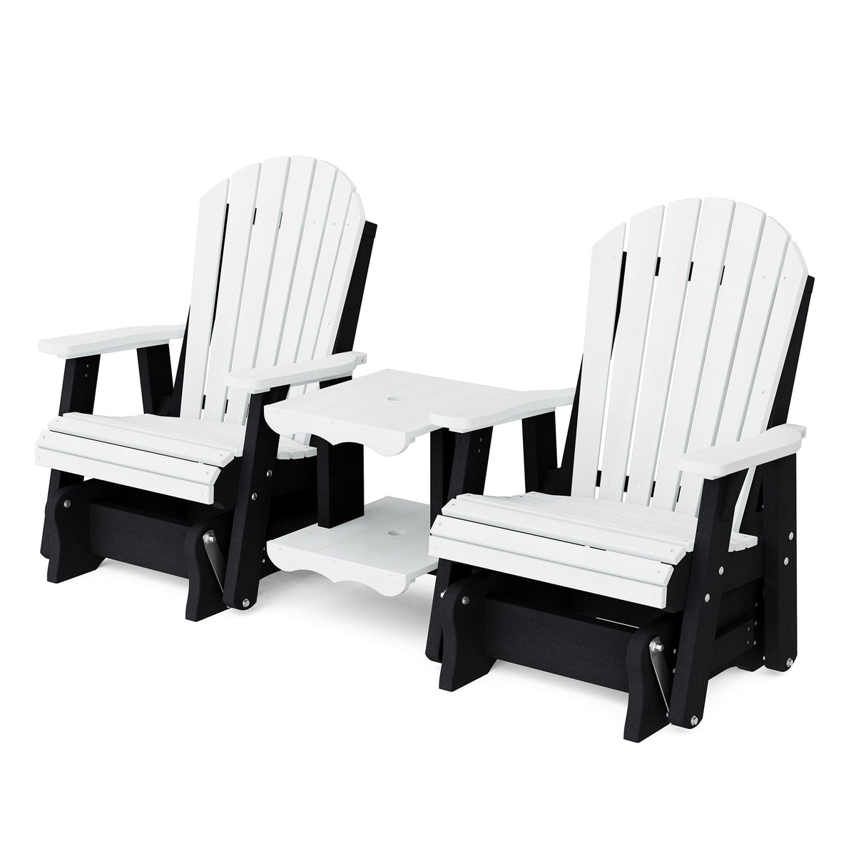 Heritage Double Rock-a-Tee Bench Garden Bench White / Black