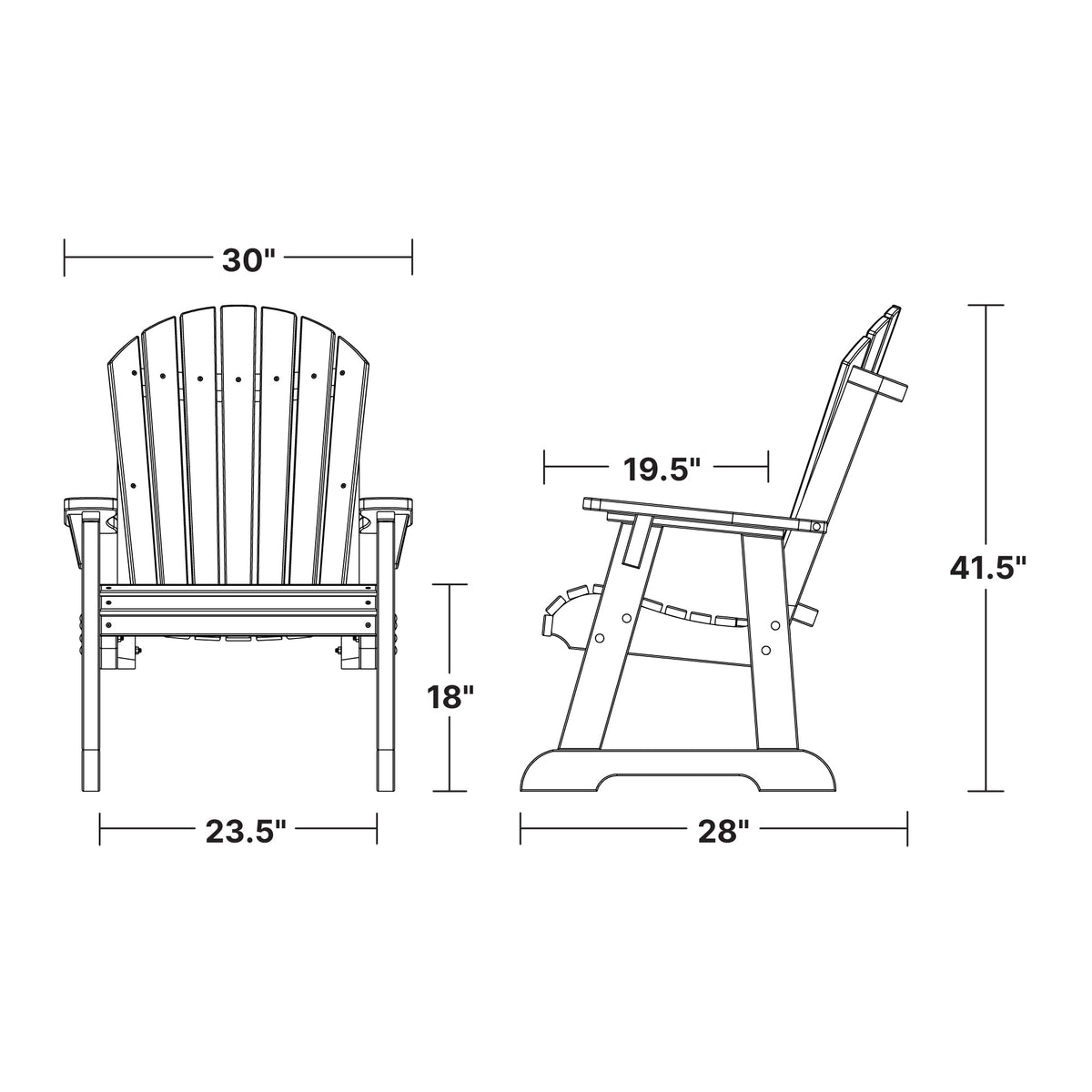 Heritage High Fan Back Chair Outdoor Chair
