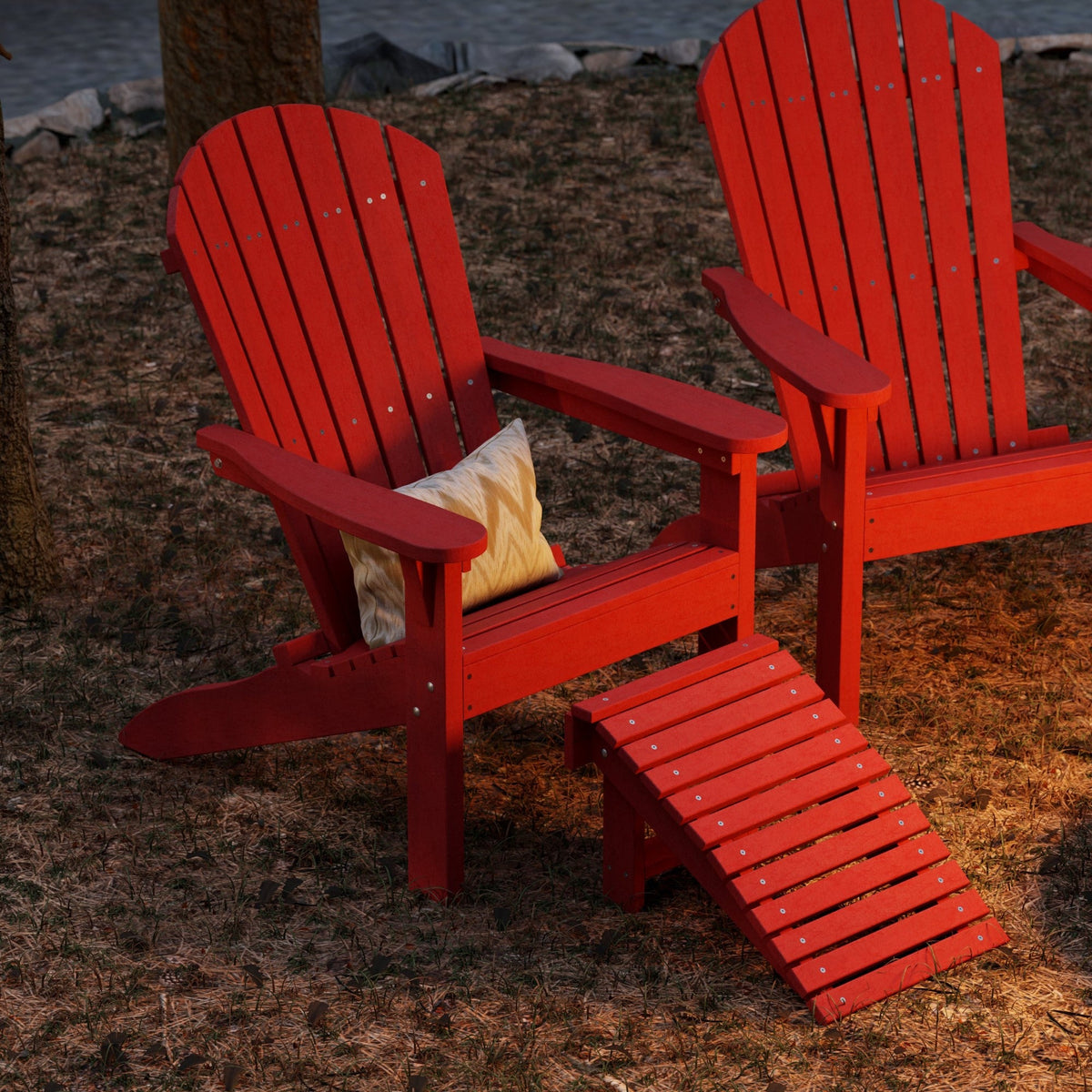 Heritage Sunset Adirondack Chair Garden Bench