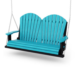 Heritage Two Seat Swing Porch Swing Aruba Blue / Black