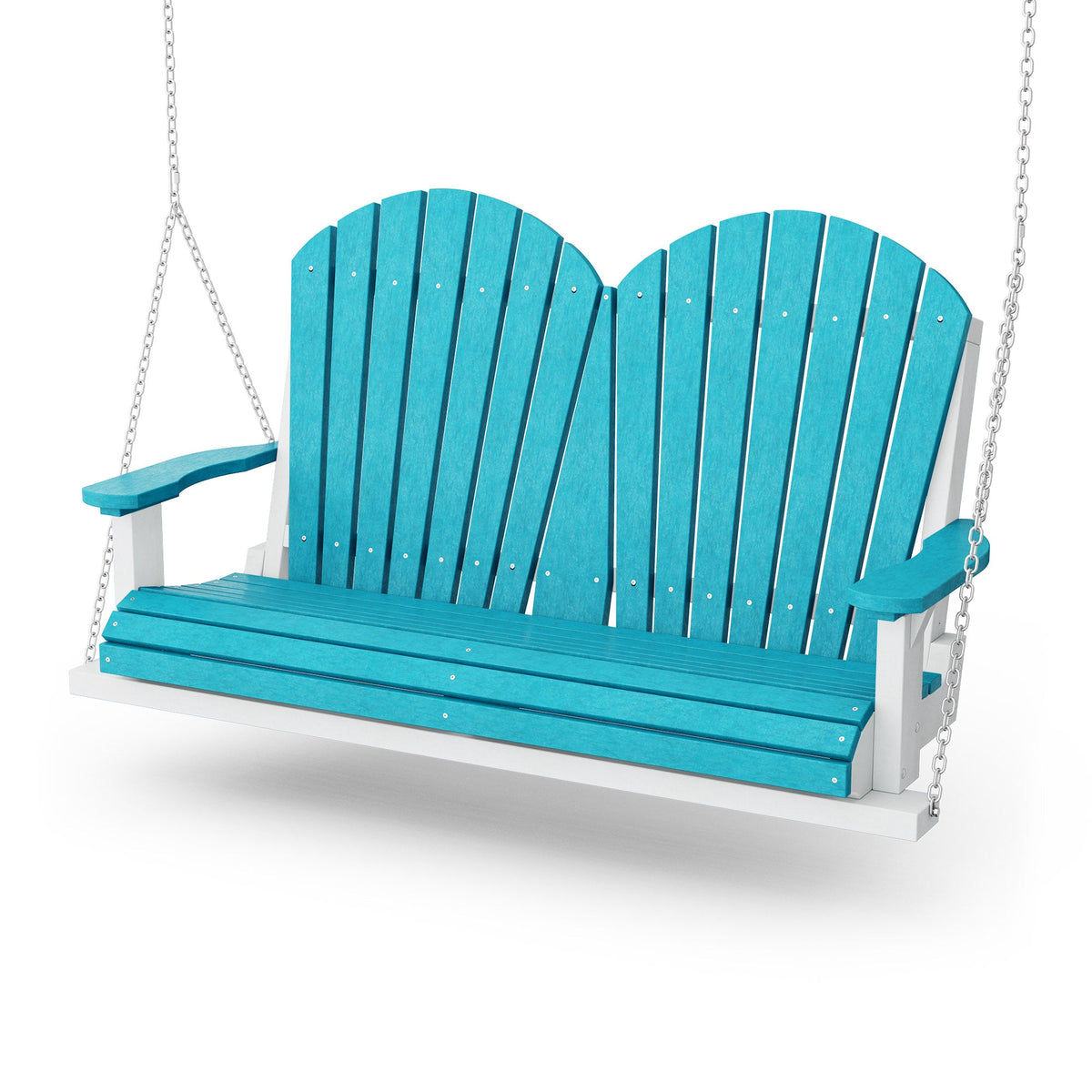 Heritage Two Seat Swing Porch Swing Aruba Blue / White