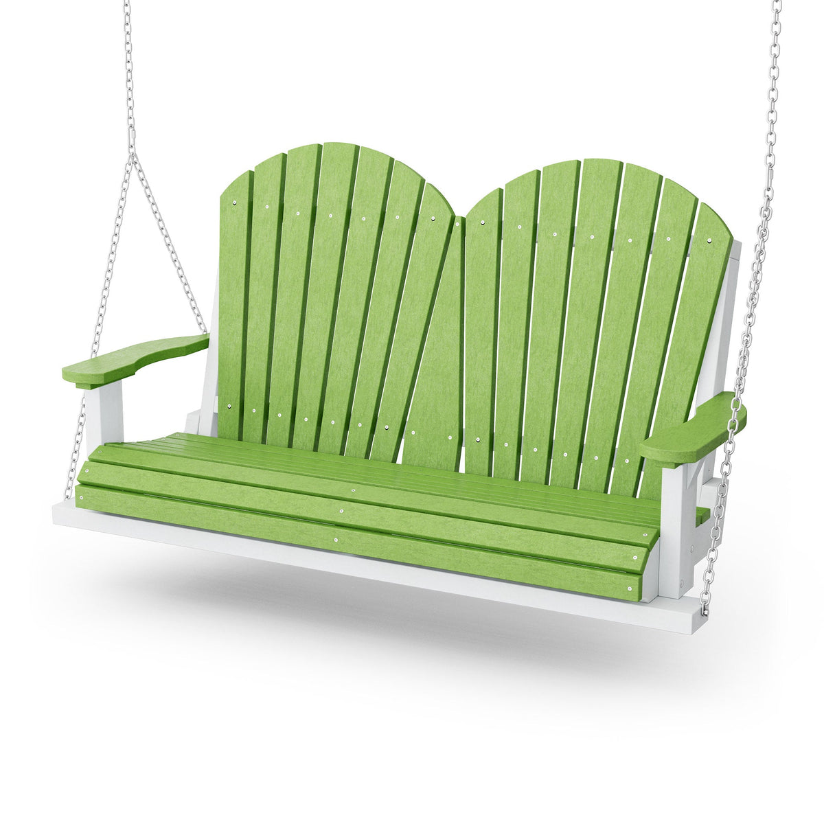 Heritage Two Seat Swing Porch Swing Lime Green / White