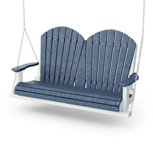 Heritage Two Seat Swing Porch Swing Patriot Blue / White