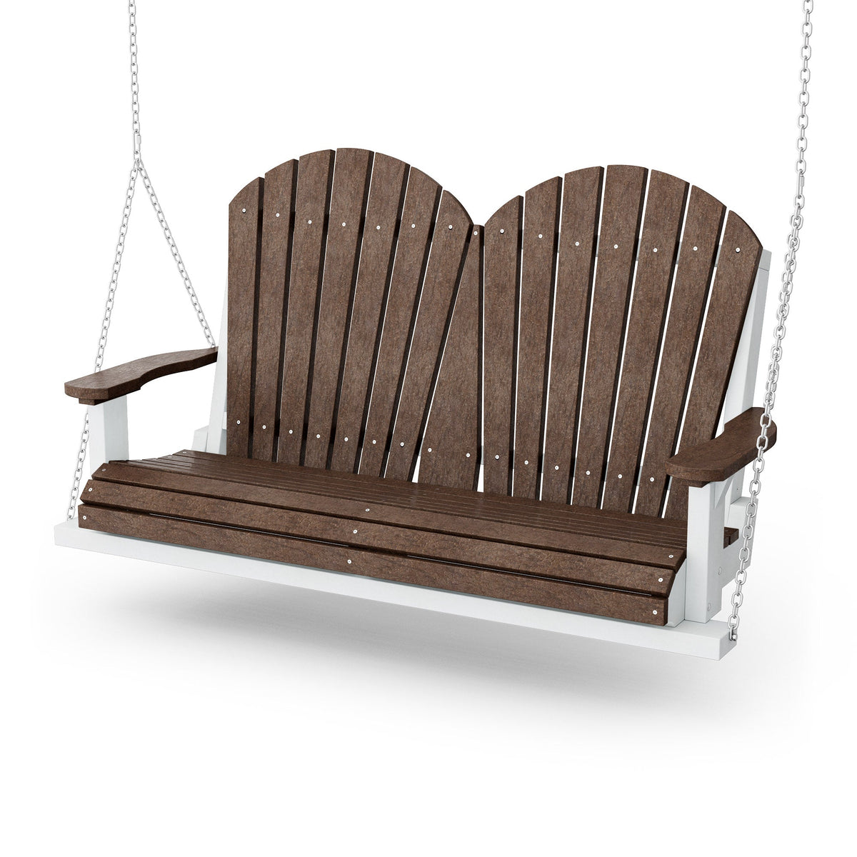 Heritage Two Seat Swing Porch Swing Tudor Brown / White