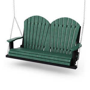 Heritage Two Seat Swing Porch Swing Turf Green / Black