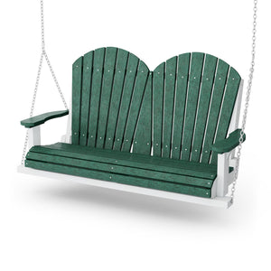 Heritage Two Seat Swing Porch Swing Turf Green / White