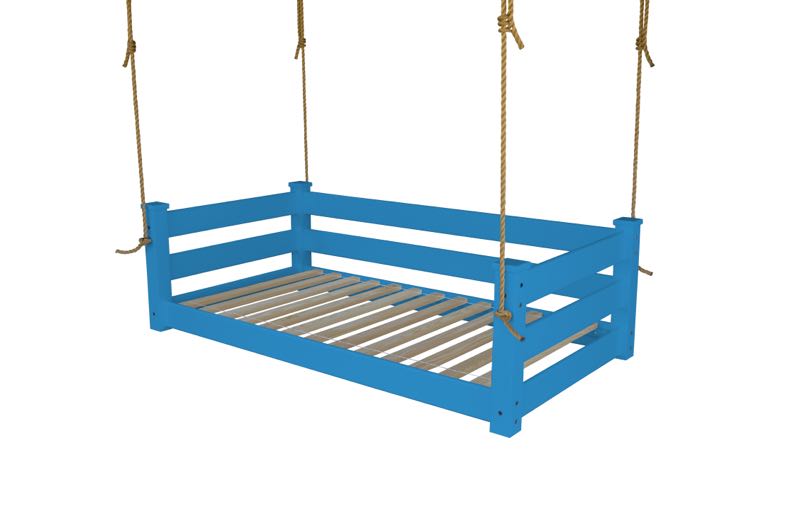 Homestead Hanging Daybed with Rope or Chain - Twin or Full Beds Twin / Caribbean / Rope