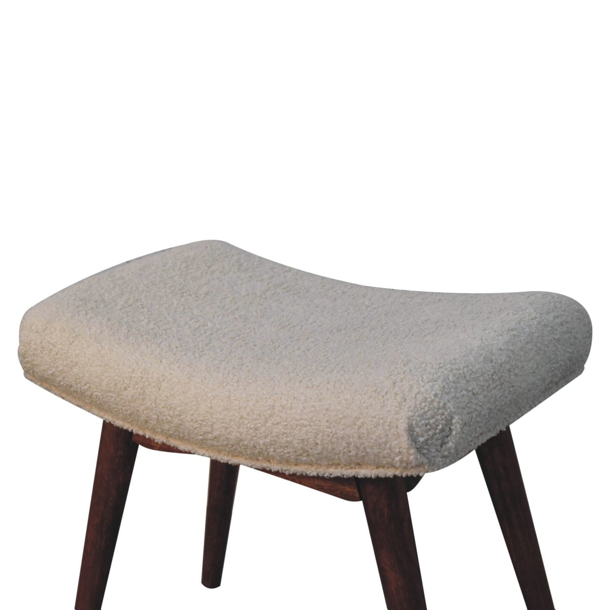 Honey Caramel Boucle Cream Curved Bench Bench