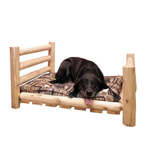 Lakeland Frontier Cedar Log Pet Bed Lounge Chair