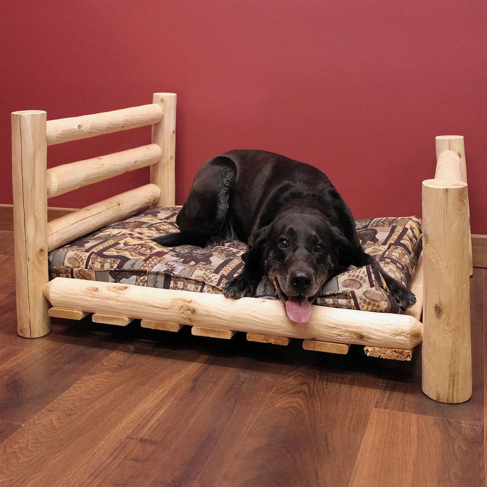 Lakeland Frontier Cedar Log Pet Bed Lounge Chair