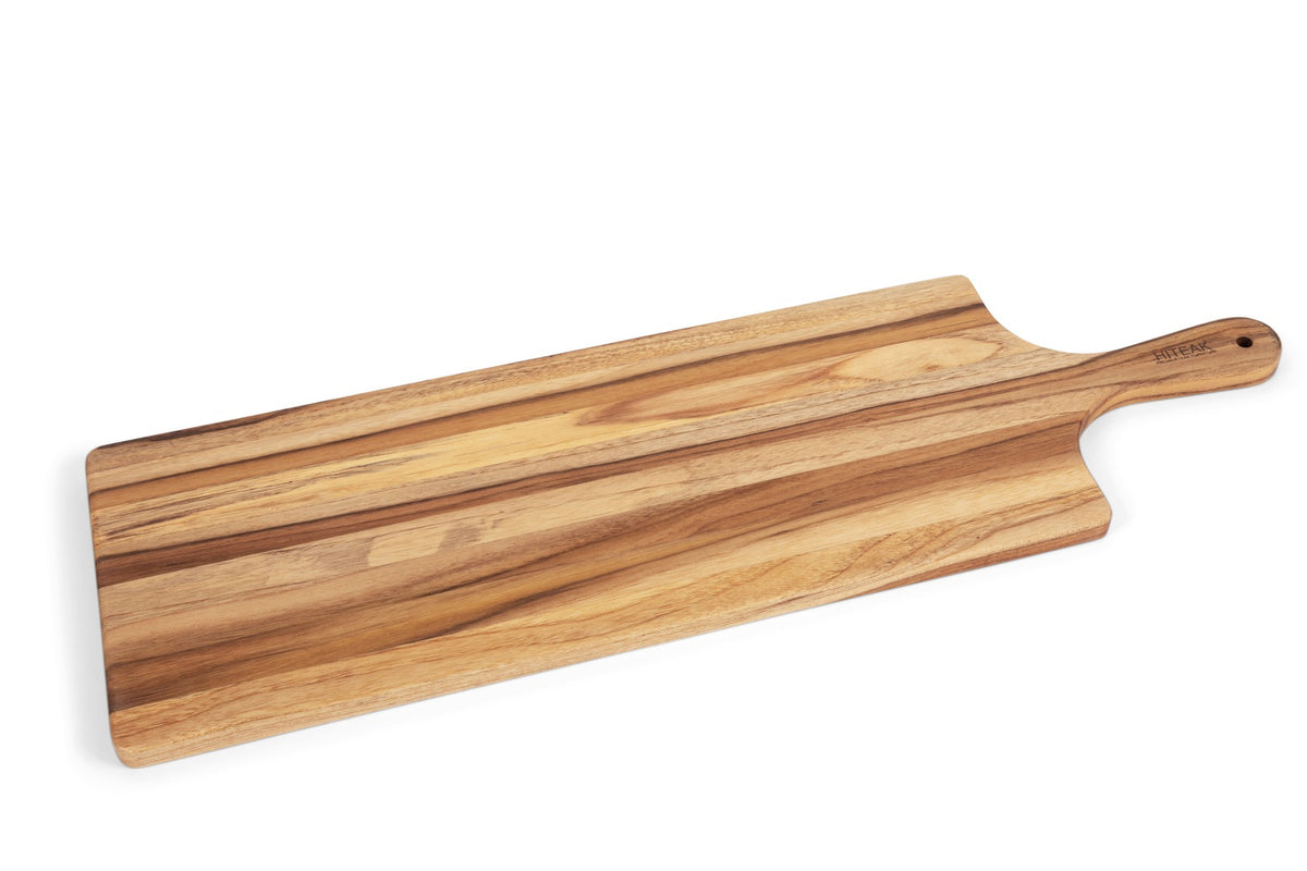 Le Charcuterie Rectangular Teak Cheese Board with Handles Board