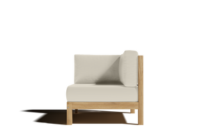 Leon 7-piece Teak Outdoor Sectional Deep Seating Set with Sunbrella Canvas Cushions Outdoor deep seating
