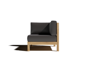 Leon 7-piece Teak Outdoor Sectional Deep Seating Set with Sunbrella Charcoal Cushions Outdoor deep seating