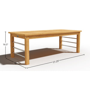 Leon Rectangular Teak Outdoor Coffee Table Outdoor Table
