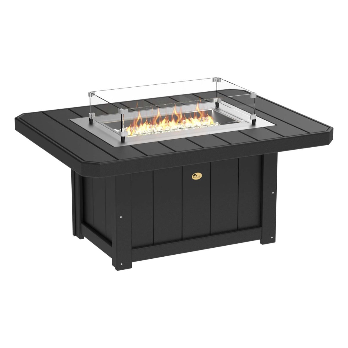 Lumin Fire Pit 46&quot; Round and Fire Pit 51&quot; Rectangular Adirondack Chair