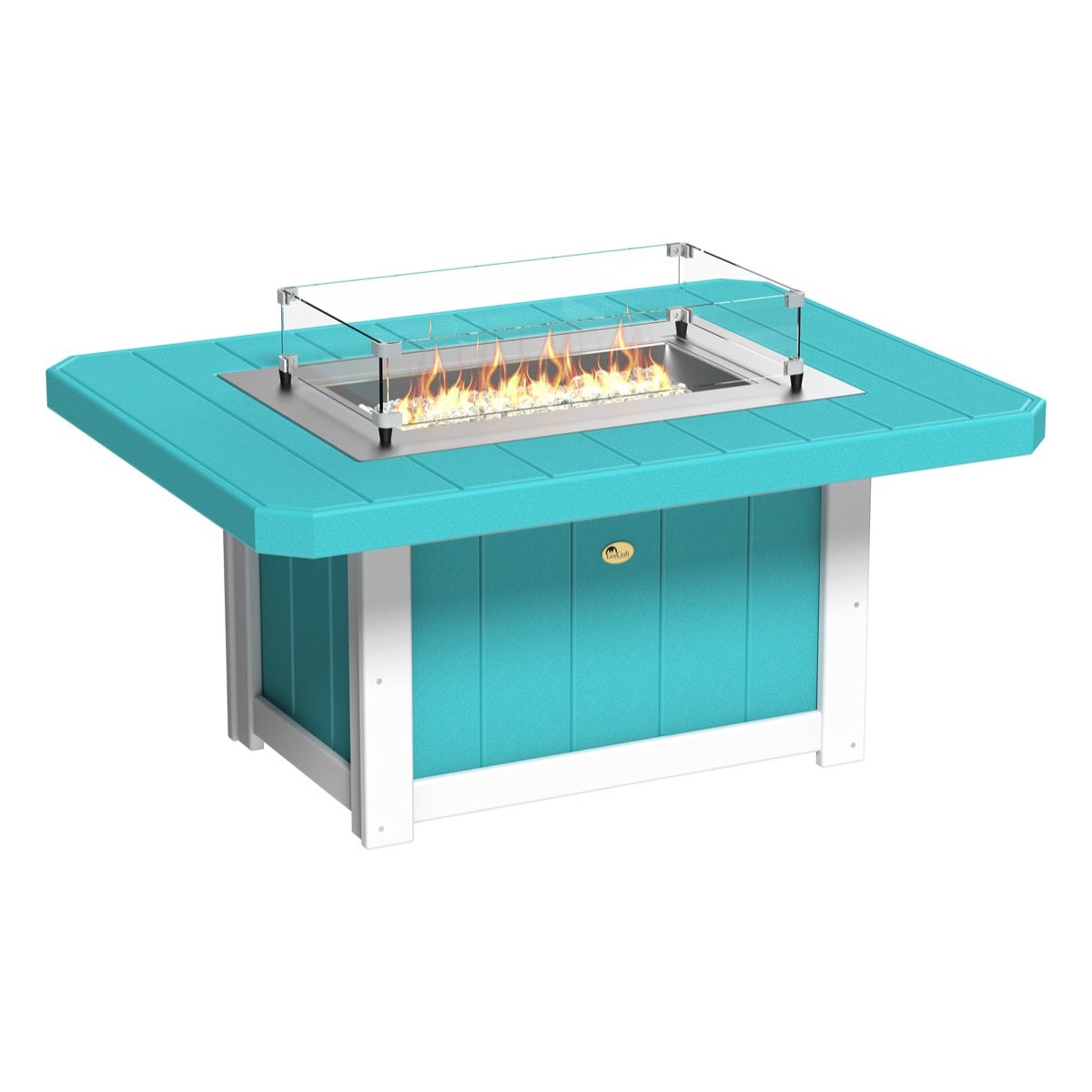 Lumin Fire Pit 46&quot; Round and Fire Pit 51&quot; Rectangular Adirondack Chair